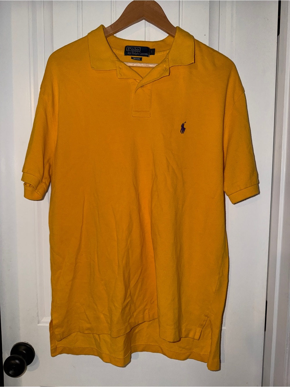 Vintage Polo by Ralph Lauren Yellow Cotton Polo Shirt - Men’s L